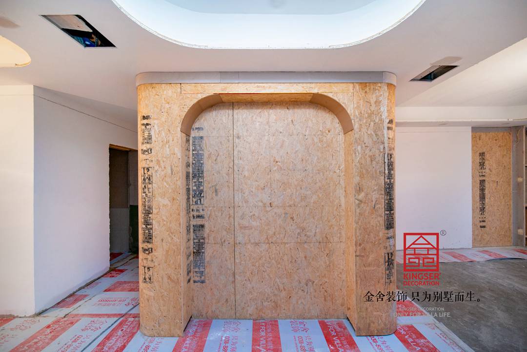 唐宮原著樣板間168平油工施工現場