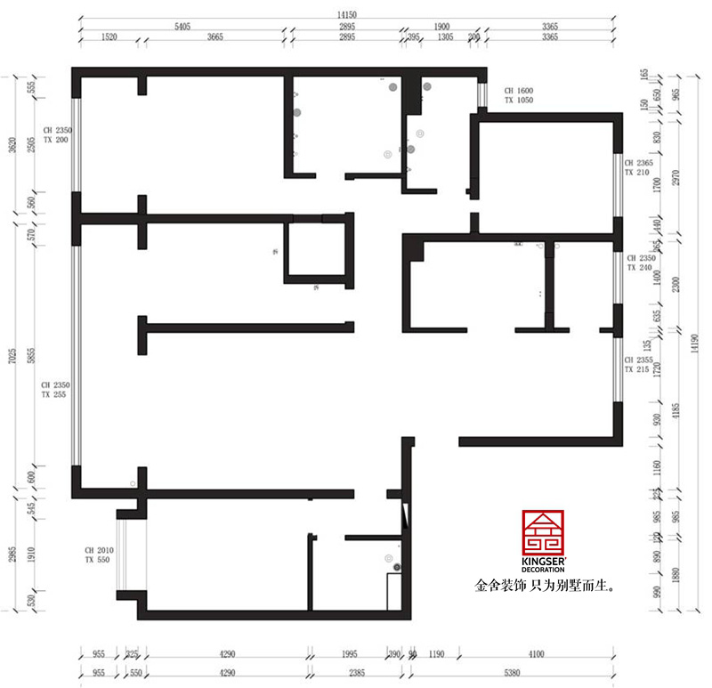 融創(chuàng)中心-217平米-原始戶(hù)型圖