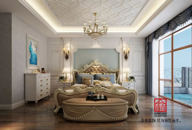 自建別墅800㎡裝修設(shè)計(jì)-簡約美式效果圖