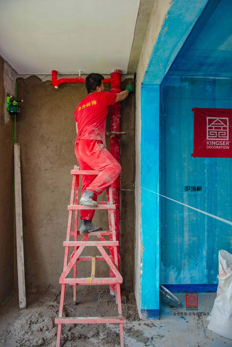 融創(chuàng)中心裝修工地瓦工階段實拍