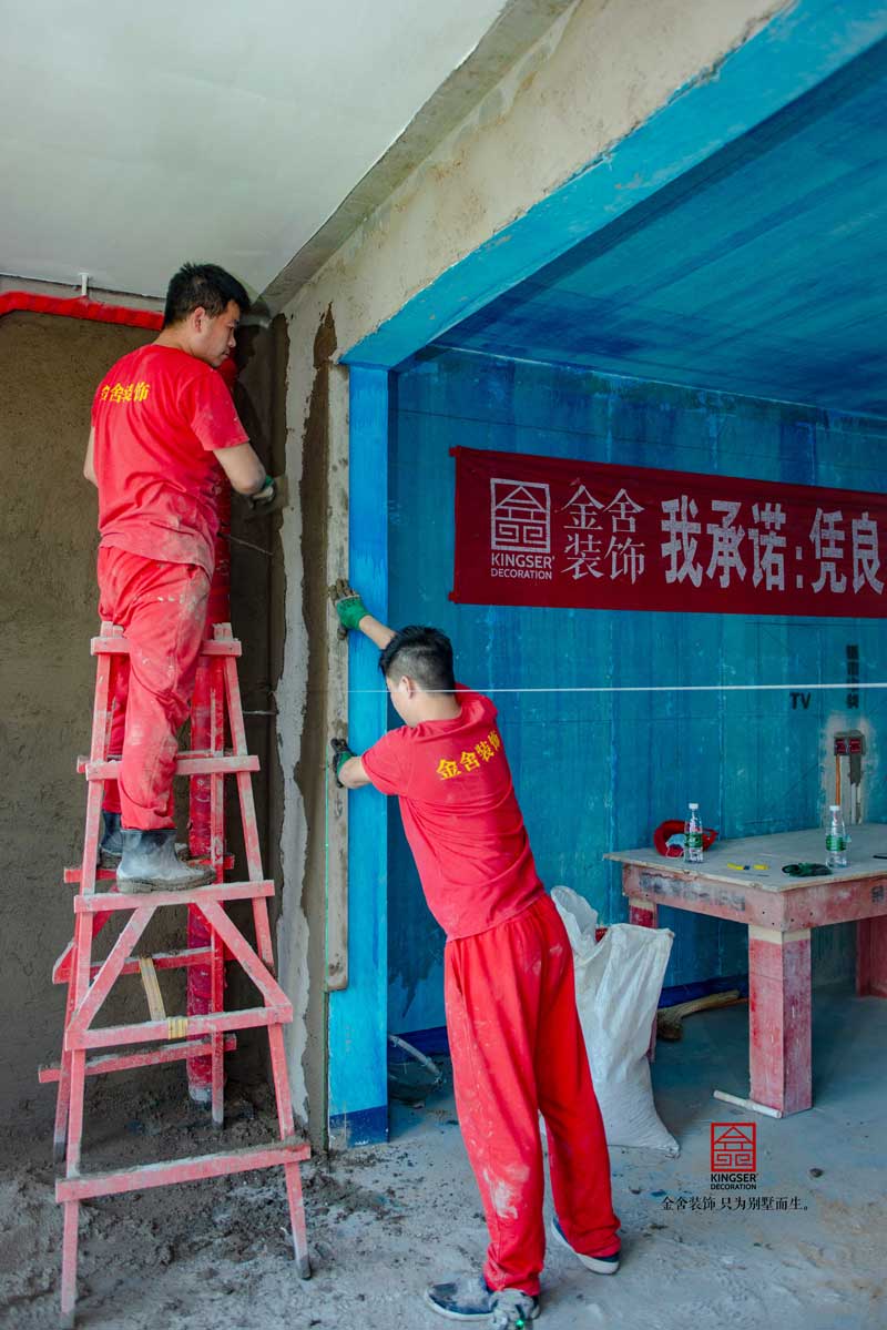 融創(chuàng)中心裝修工地瓦工階段實拍