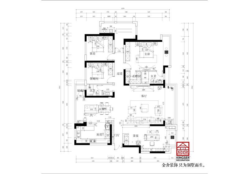 深州國賓壹號200平米戶型平面布置圖