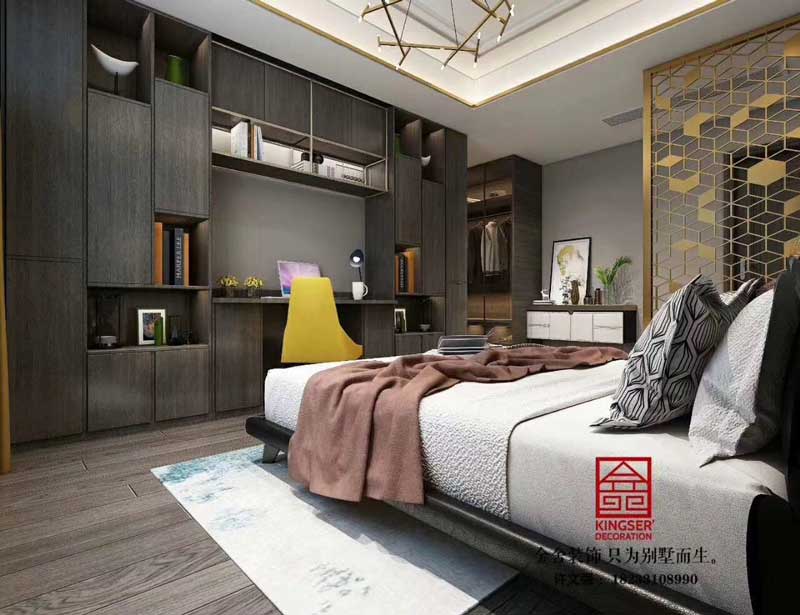 榮盛華府躍層裝修新中式風(fēng)格效果圖