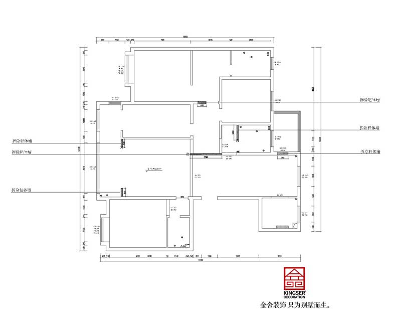 上林熙園196平米大平層戶型裝修設計方案