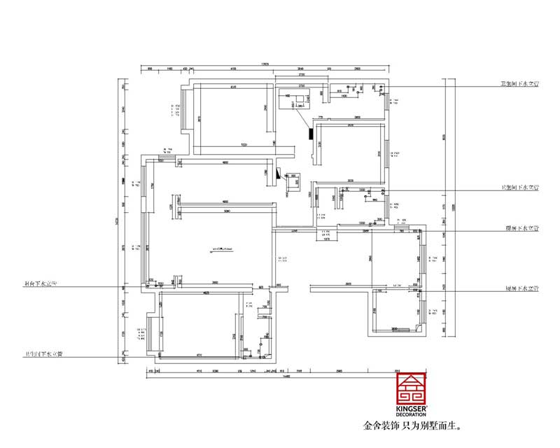 上林熙園196平米大平層戶型裝修設計方案