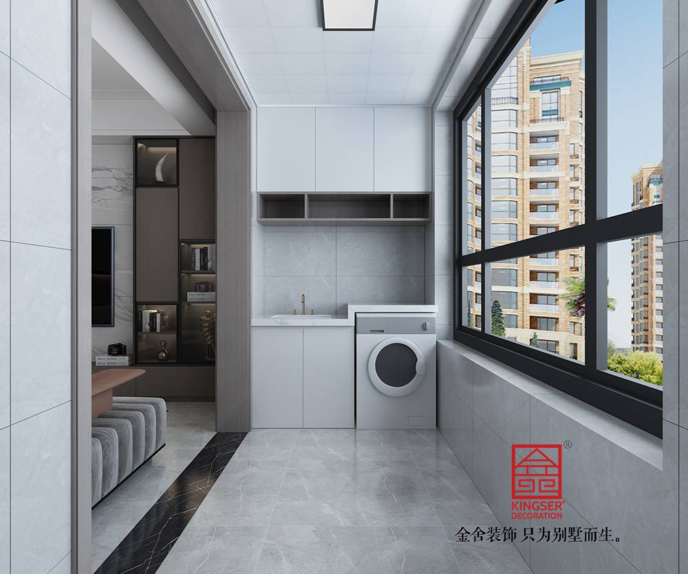 遠(yuǎn)洋晟庭150平米現(xiàn)代簡約裝修-陽臺(tái)