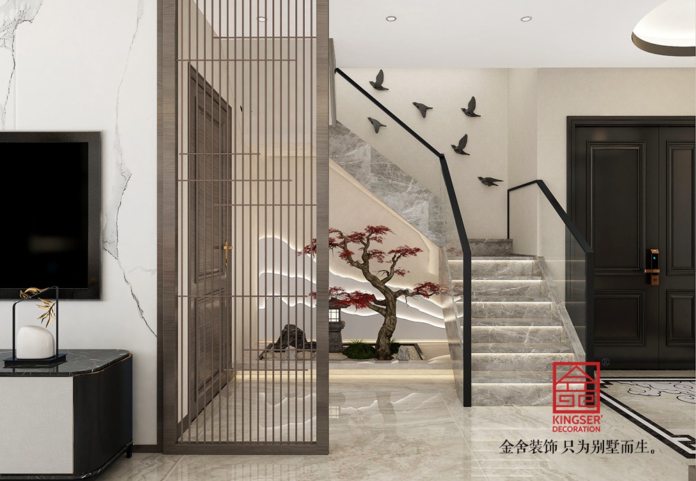 漢王府200平米新中式風格裝修-玄關