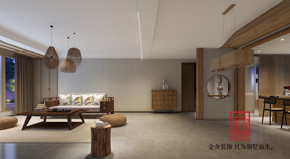 新城瀾樾府新中式風(fēng)格裝修-客廳